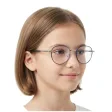 Okulary dla juniorów 8-12 lat zerówki oprawki korekcyjne MK50A srebrny/ciemno niebieski
