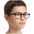 Okulary zerówki oprawki korekcyjne medium prostokątne AM65A czarne/panterka