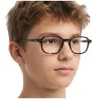 Okulary zerówki oprawki korekcyjne medium prostokątne AM65D panterka