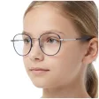 Okulary dla juniorów 8-12 lat zerówki oprawki korekcyjne MK50E granat/grafit