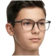 Okulary dla juniorów 8-12 lat oprawki korekcyjne zerówki 'medium' M-CP102C szare
