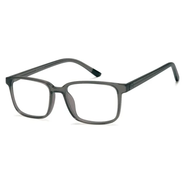 Okulary dla juniorów 8-12 lat oprawki korekcyjne zerówki 'medium' M-CP102C szare