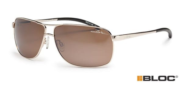 Męskie Okulary Przeciwsłoneczne Polaryzacyjne pilotki BLOC COPPERHEAD P918 złoty/brąz