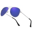 Okulary Pilotki przeciwsłoneczne aviator 2163C niebieski/srebny