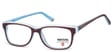 Okulary oprawki korekcyjne, optyczne nerd Montana MA81G brazowo-niebieskie