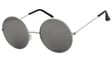 Okulary Lenonki przeciwsłoneczne lustrzanki srebrne hippie retro 3122D