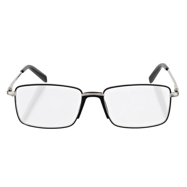 Plusy +2.00 Męskie okulary do czytania korekcyjne FLEX ST333 srebrne