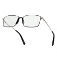 Plusy +3.00 Męskie okulary do czytania korekcyjne FLEX ST333 srebrne