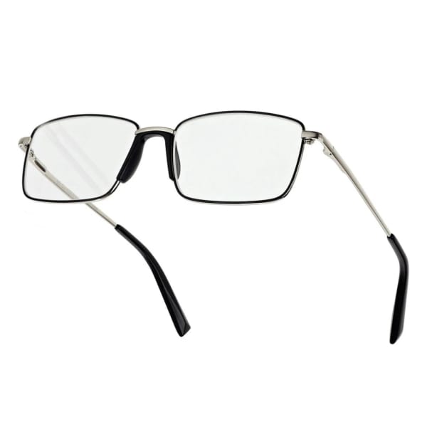 Plusy +3.50 Męskie okulary do czytania korekcyjne FLEX ST333 srebrne