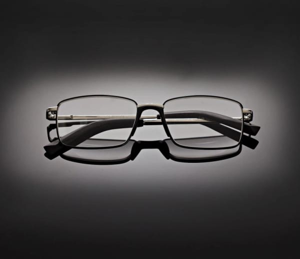 Plusy +3.50 Męskie okulary do czytania korekcyjne FLEX ST333 srebrne