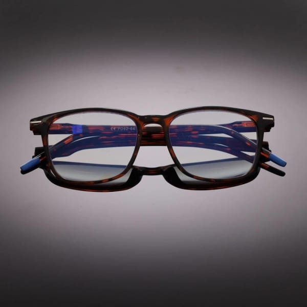 Plusy +2.50 okulary korekcyjne do komputera i czytania Antyreflex + Blue Light ST332 w panterkę