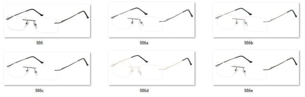 Bezramkowe Okulary Oprawki korekcyjne Sunoptic 986 czarne