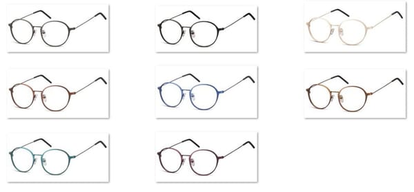 Lenonki zerowki Oprawki okulary korekcyjne 971B zlote