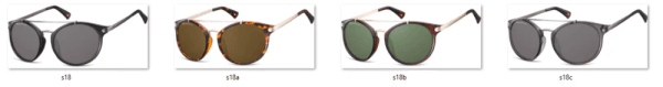 Muchy okulary przeciwsłoneczne MONTANA S18C czarne transparentne