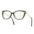 Plusy +3.00 damskie okulary do czytania korekcyjne Kocie Oczy ST327 czarno-złote