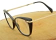 Plusy +3.00 damskie okulary do czytania korekcyjne Kocie Oczy ST327 czarno-złote