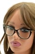 Plusy +3.00 damskie okulary do czytania korekcyjne Kocie Oczy ST327 czarno-złote