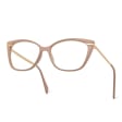 Plusy +2.50 damskie okulary do czytania korekcyjne Kocie Oczy ST327A pudrowy róż + złoto