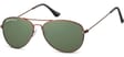 Pilotki okulary aviator dziecięce Montana 964C brązowo zielone 