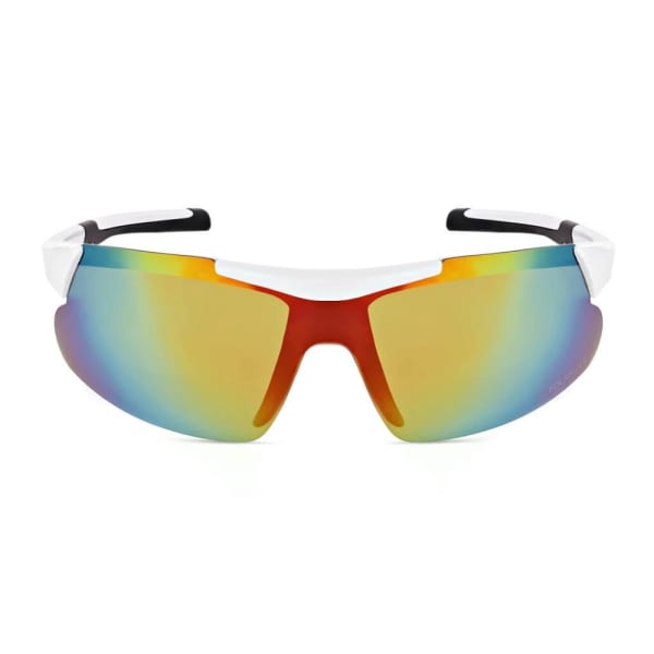 Sportowe okulary przeciwsłoneczne z polaryzacją i filtrem UV400 Białe POL-448A