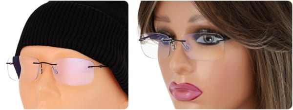 Plusy +2.25 bezramkowe okulary do czytania i komputera z filtrami Antyreflex + Blue Light STL275 czarne