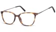 Okulary oprawki zerówki korekcyjne Nerdy Unisex Sunoptic AC26A bursztynowe