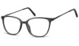 Okulary oprawki zerówki korekcyjne Nerdy Unisex Sunoptic AC26G czarne + czarny zausznik