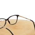 Plusy +2.50 damskie okulary do czytania korekcyjne Kocie Oczy z flexami ST320 czarno-złote