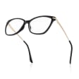 Plusy +2.50 damskie okulary do czytania korekcyjne Kocie Oczy z flexami ST320 czarno-złote