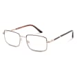Plusy +3.50 Fotochromowe korekcyjne okulary do czytania z flexami ST334 złoty/brąz