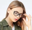 Kocie Okulary damskie  z filtrem BLUE Light do komputera zerówki 2546