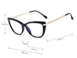 Kocie Okulary damskie  z filtrem BLUE Light do komputera zerówki 2546