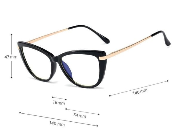 Kocie Okulary damskie  z filtrem BLUE Light do komputera zerówki 2546