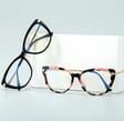 Kocie Okulary damskie  z filtrem BLUE Light do komputera zerówki 2546