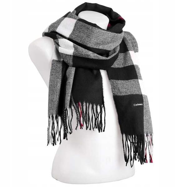 Ciepły szalik damski Cashmere angielska krata SZA-11