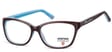 Damskie okulary oprawki brazowe cat eye Montana MA80D