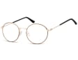 Lenonki okrągłe Okulary oprawki optyczne 919C złoto-brązowe