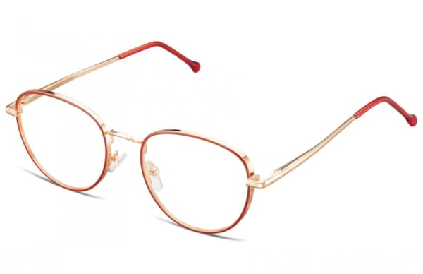 Owalne Okulary oprawki optyczne 918 złoto-bordowe