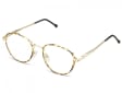 Owalne Okulary oprawki optyczne 918D złote+panterka