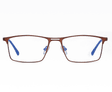 Brązowe męskie okulary do komputera BLUE LIGHT zerówki 2553E