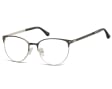 Okulary oprawki korekcyjne kocie oczy zerówki Sunoptic 914 srebrno-czarne