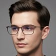 Męskie brązowe okulary do komputera BLUE LIGHT zerówki 2554B