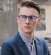 Męskie niebieskie okulary do komputera BLUE LIGHT zerówki 2554C