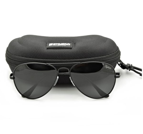 Czarne Okulary Pilotki Przeciwsłoneczne Polaryzacyjne Stylion STL-03C1