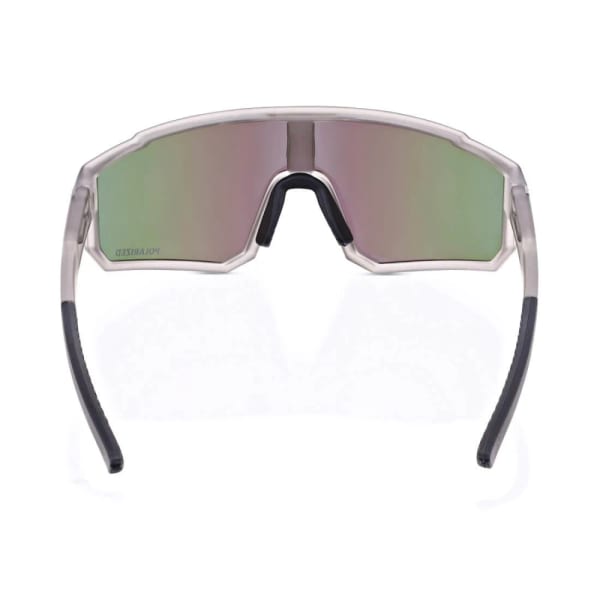 Sportowe okulary przeciwsłoneczne z polaryzacją i filtrem UV400 POL-466B szary/zielony