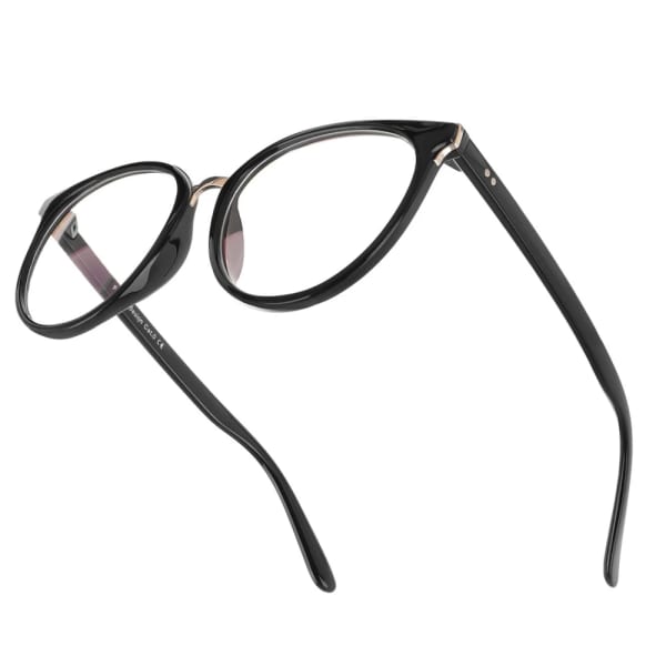 Okulary damskie zerówki kocie z filtrem Blue Light do komputera POL-BLF-727K czarne