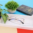 Okulary damskie kocie do komputera z filtrem Blue Light, zerówki 2586 złoty/czarny