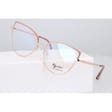 Okulary kocie do komputera damskie z filtrem BLUE Light zerówki 2586-5 złoty/brudny róż