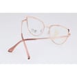 Okulary kocie do komputera damskie z filtrem BLUE Light zerówki 2586-5 złoty/brudny róż