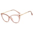 Okulary kocie do komputera damskie z filtrem BLUE Light zerówki 2581-3